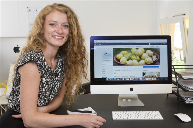 Anya Engelbrecht er social media ansvarlig for Danske Kartoflers facebookside. Foto: Claus Haagensen
